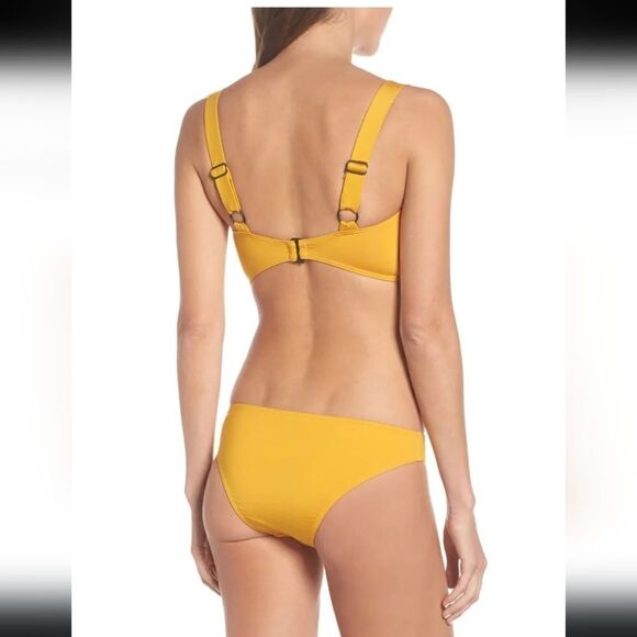 Mei L'ange Lynn Ultility Swimsuit 2 Piece Bikini Set Yellow Size L - Picture 2 of 11